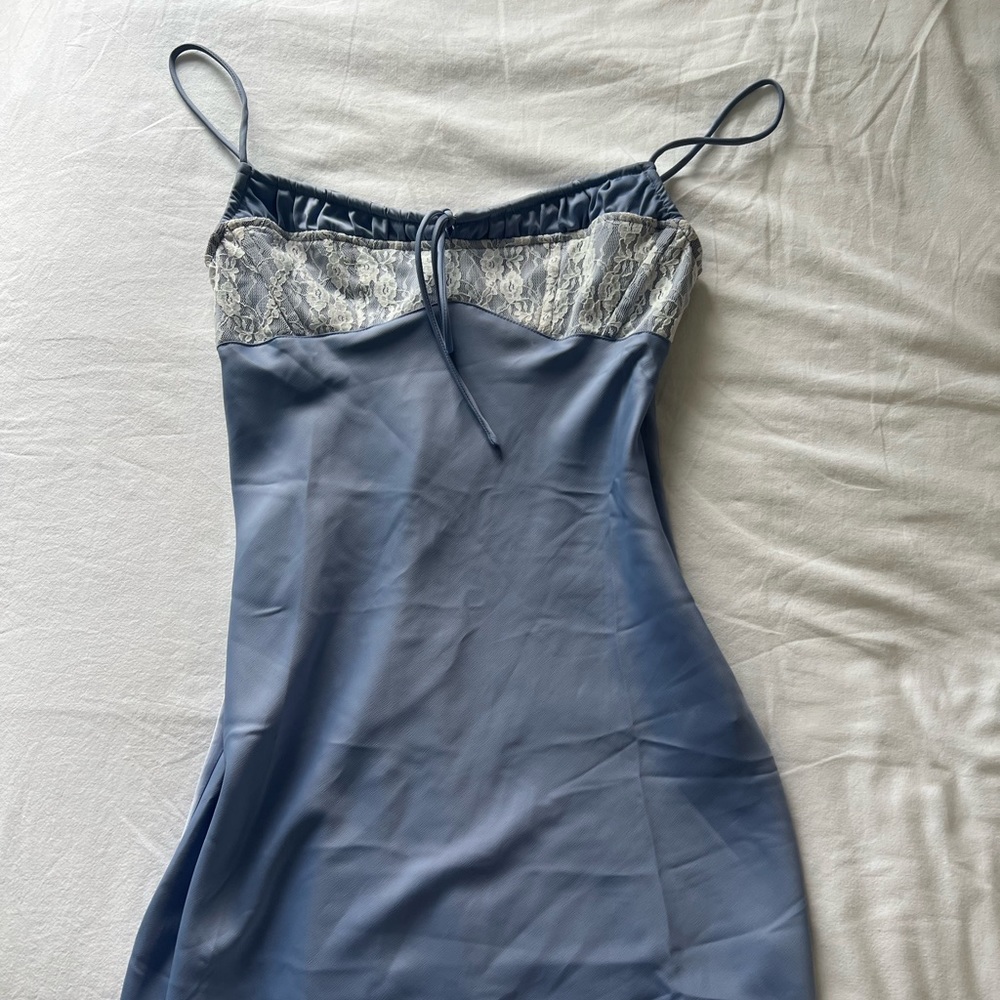 Blue silk urban dress!